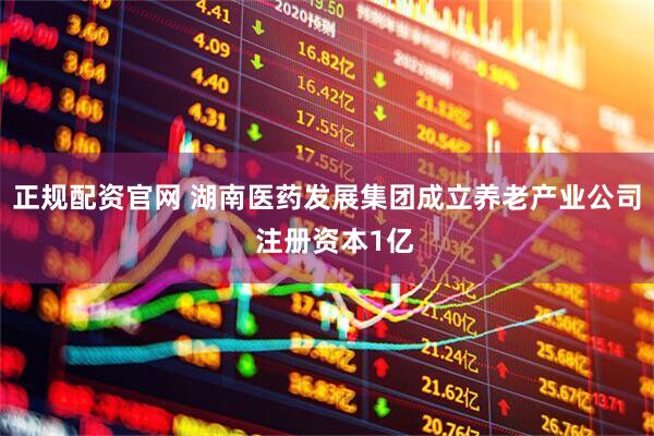 正规配资官网 湖南医药发展集团成立养老产业公司  注册资本1亿